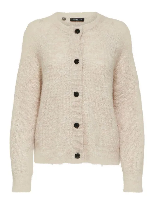 Lulu knit cardigan - beige sold by Brando