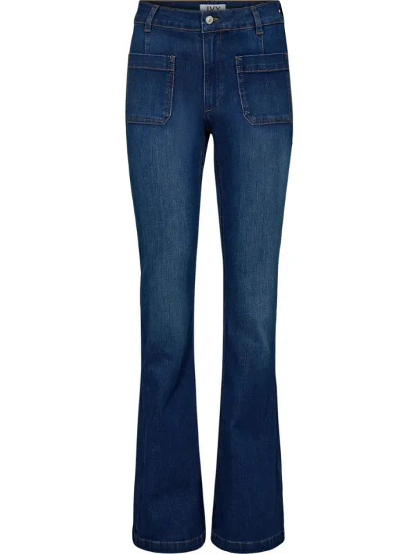 Ann charlotte earth jeans wash cayenne - denim blue sold by Brando