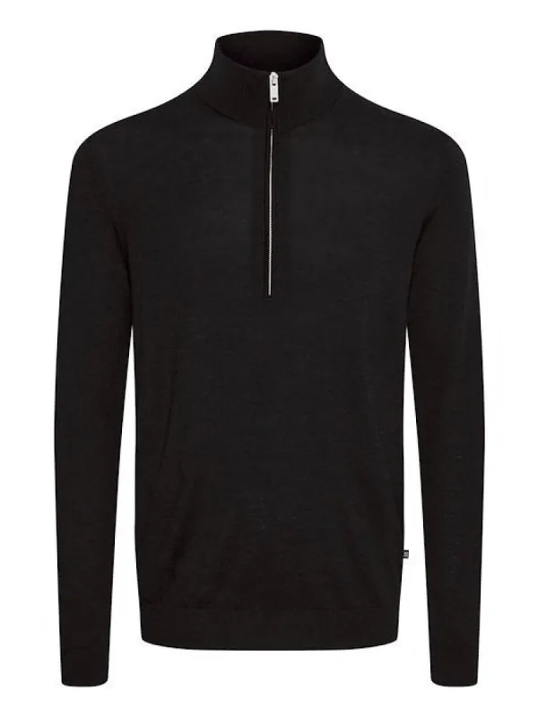 Mason half zip genser  - black sold by Brando