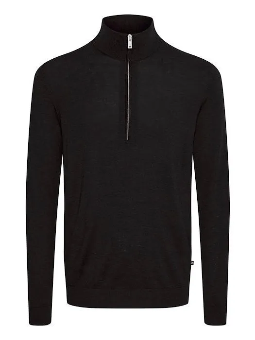 Mason half zip genser - black sold by Brando