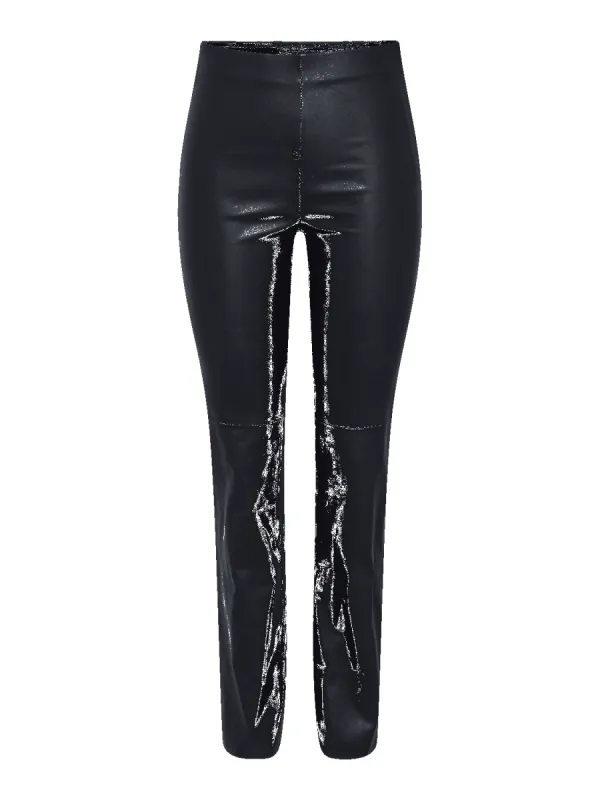 ZELLU BOOTCUT SKINNBUKSE - Black sold by Brando