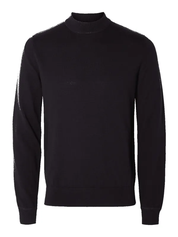 Caleb knit mock neck genser - navy blazer sold by Brando