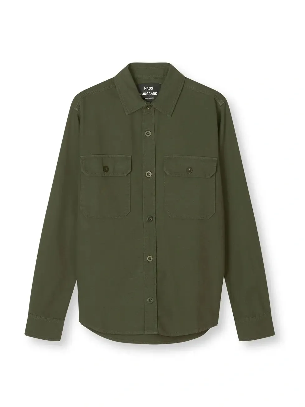 Dyed canvas skyler shirt - olive night sold by Brando