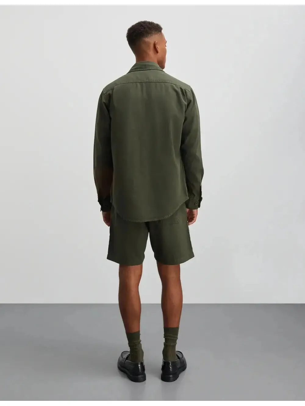 Dyed canvas skyler shirt - olive night sold by Brando product image thumbnail 5