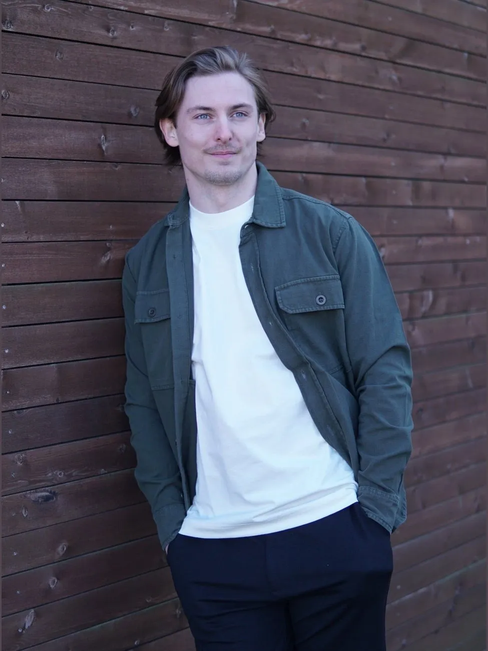 Dyed canvas skyler shirt - olive night sold by Brando product image thumbnail 2