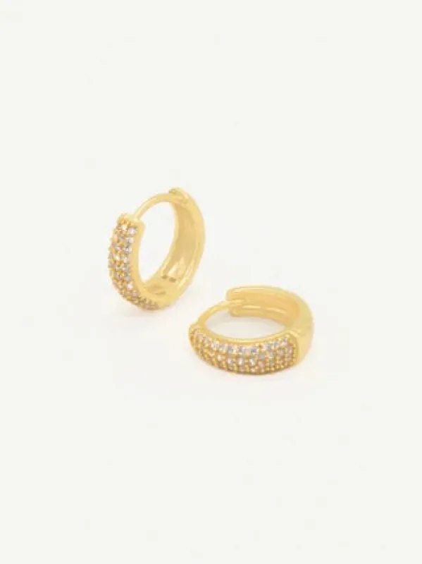 Slim dome hoops - gold sold by Brando
