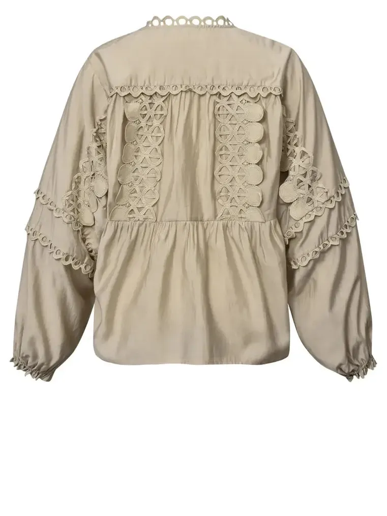 Kaia lace bluse - sand sold by Brando product image thumbnail 2
