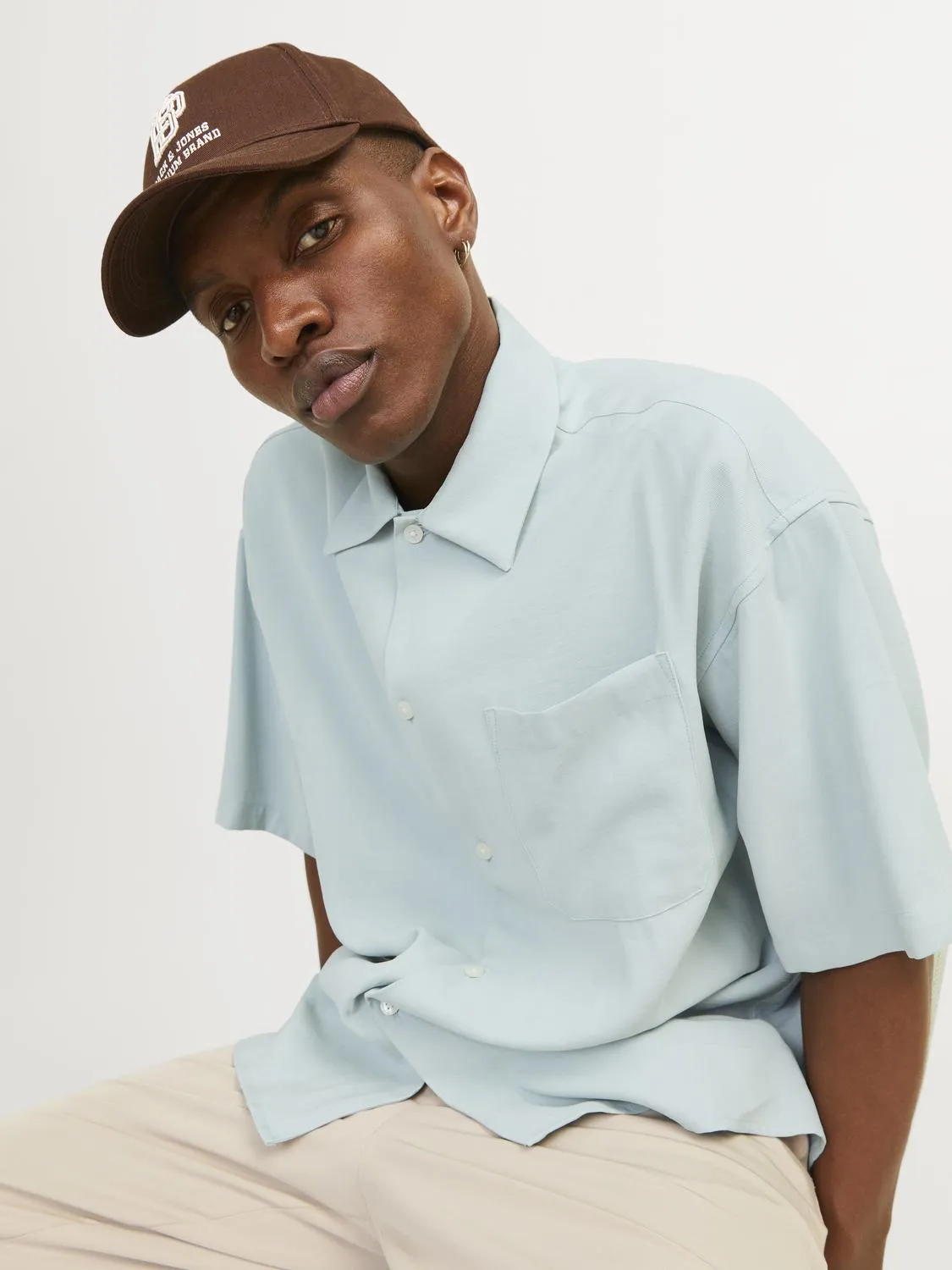 John Oversized Skjorte - Gray Mist sold by Brando product image thumbnail 5