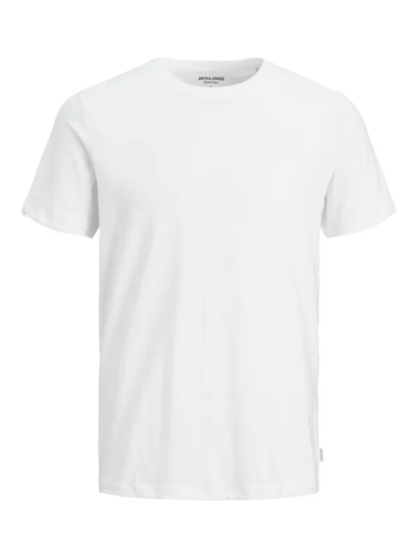 Organic basic t-skjorte o neck - white slim sold by Brando