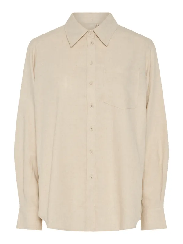 Flaxy Lin Skjorte - Birch sold by Brando