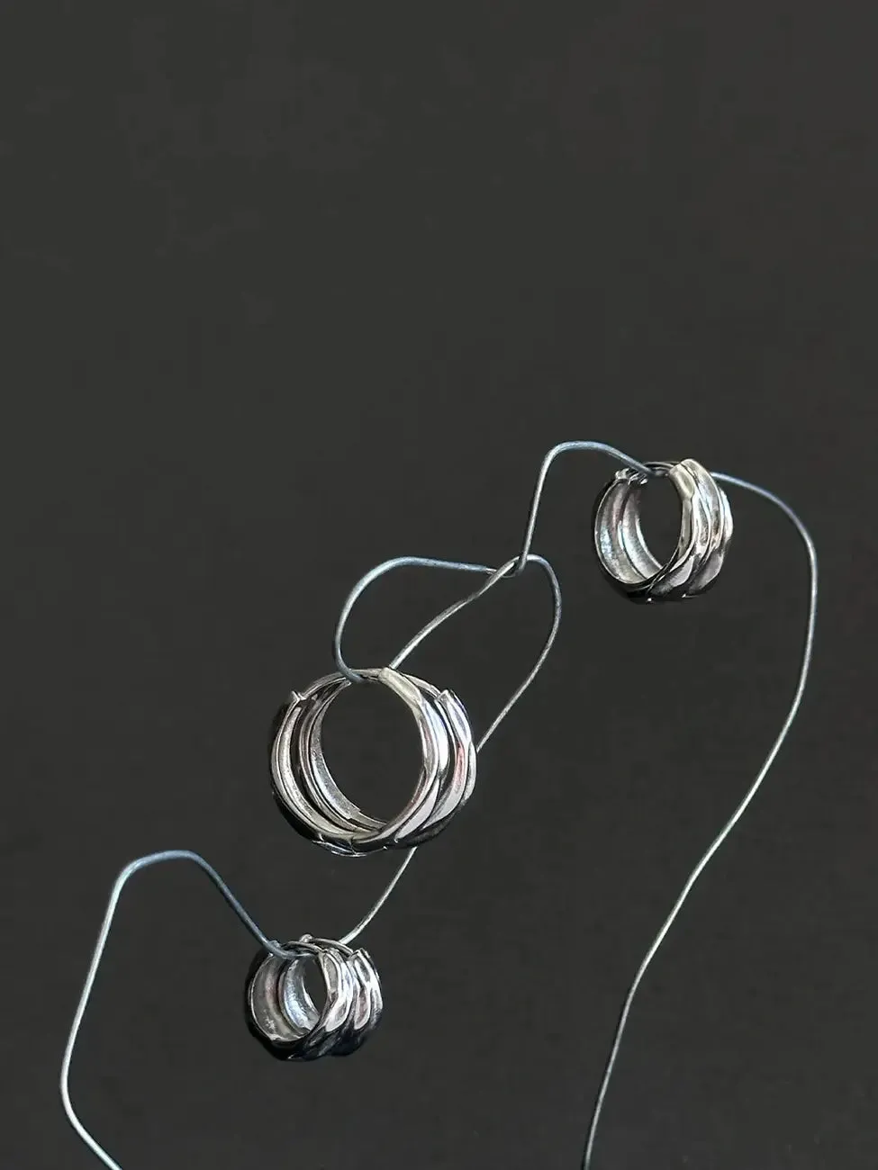 Dome Structured Øredobber Large - Sterling Sølv sold by Brando product image thumbnail 2