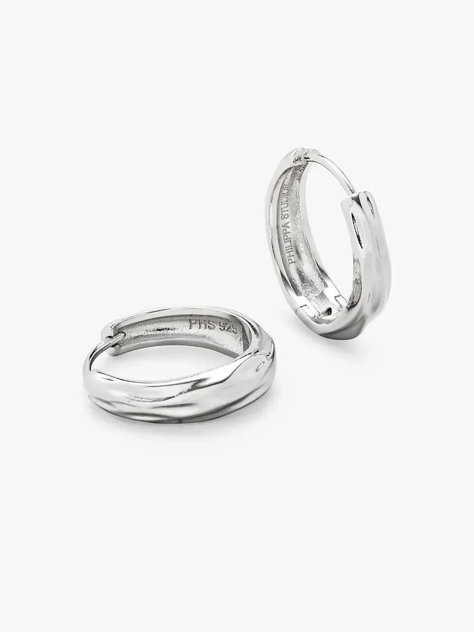 Dome Structured Øredobber Large - Sterling Sølv sold by Brando