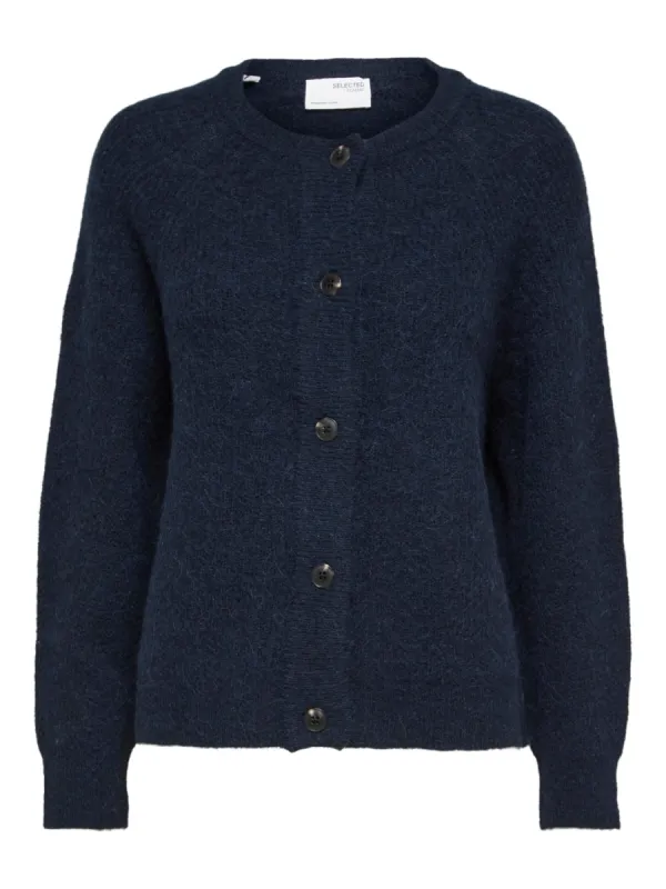Lulu knit cardigan - dark sapphire sold by Brando