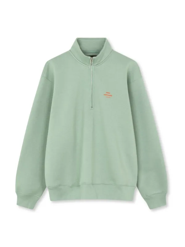 Standard half zip logo sweat - jadeite sold by Brando