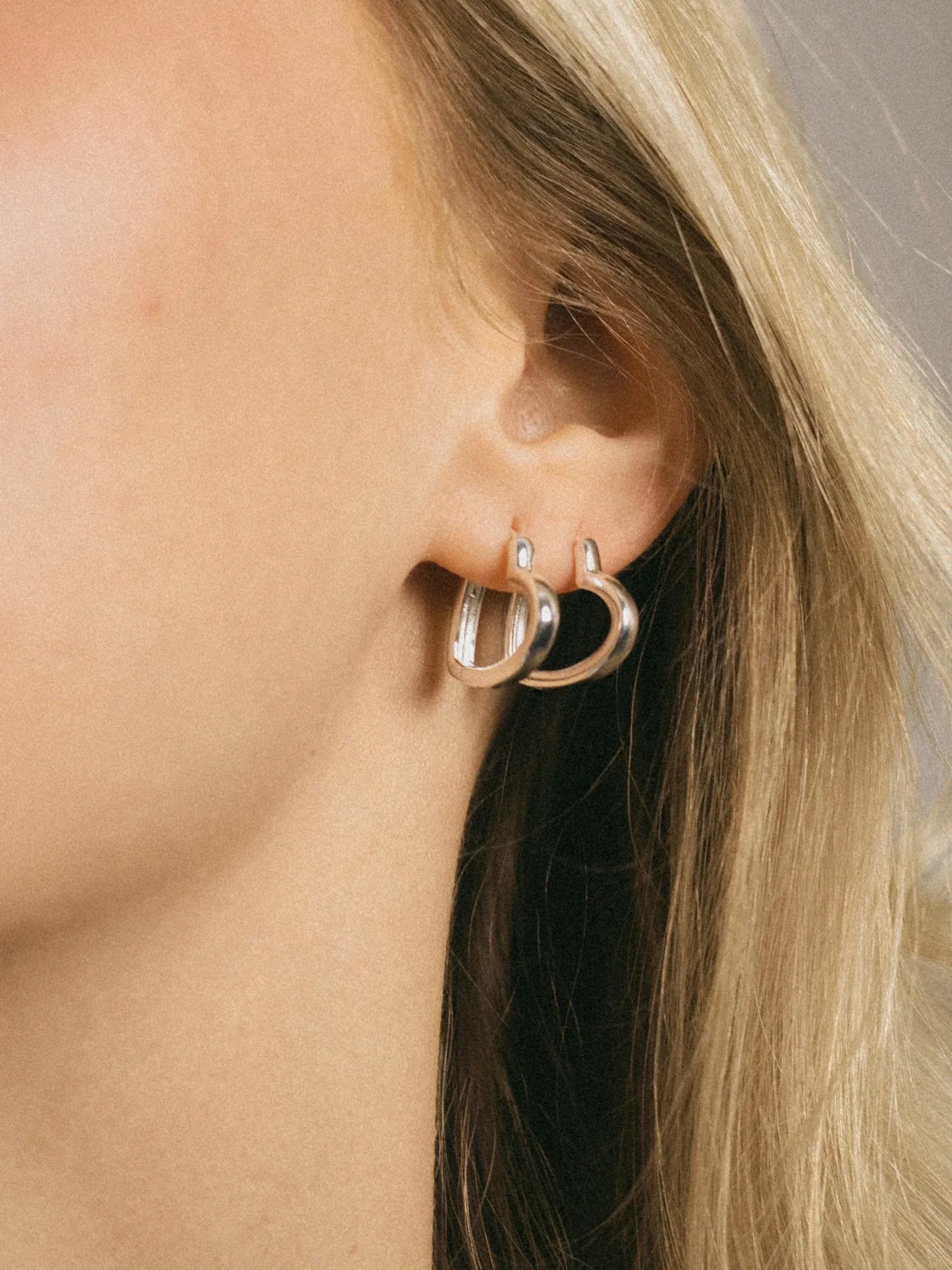 Simple heart earrings - silver sold by Brando product image thumbnail 2