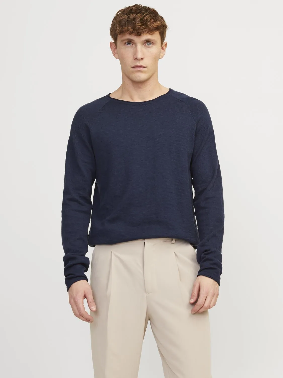 Linen Knit Genser - Navy Blazer sold by Brando product image thumbnail 3