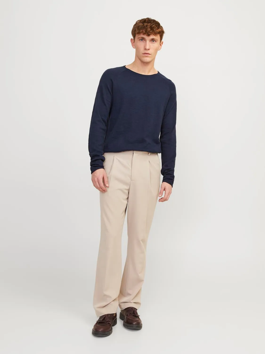 Linen Knit Genser - Navy Blazer sold by Brando product image thumbnail 2