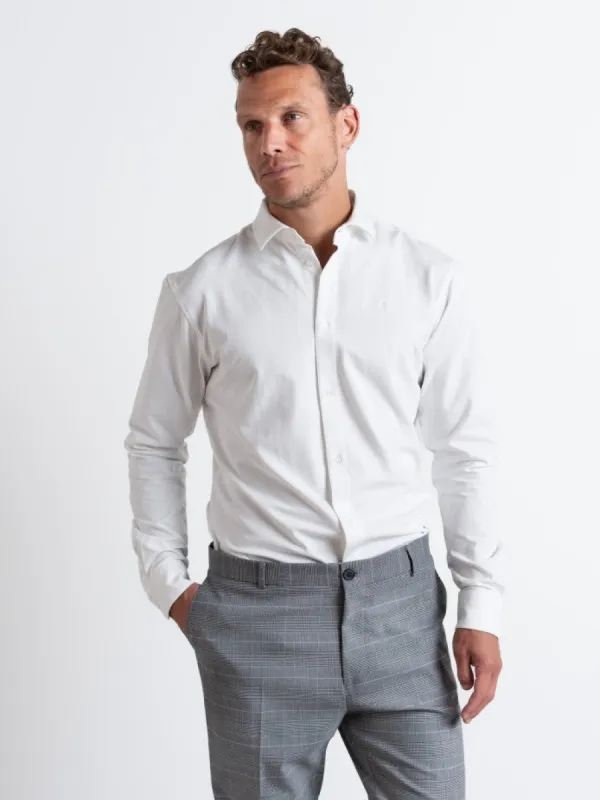 Clean formal stretch skjorte - white sold by Brando