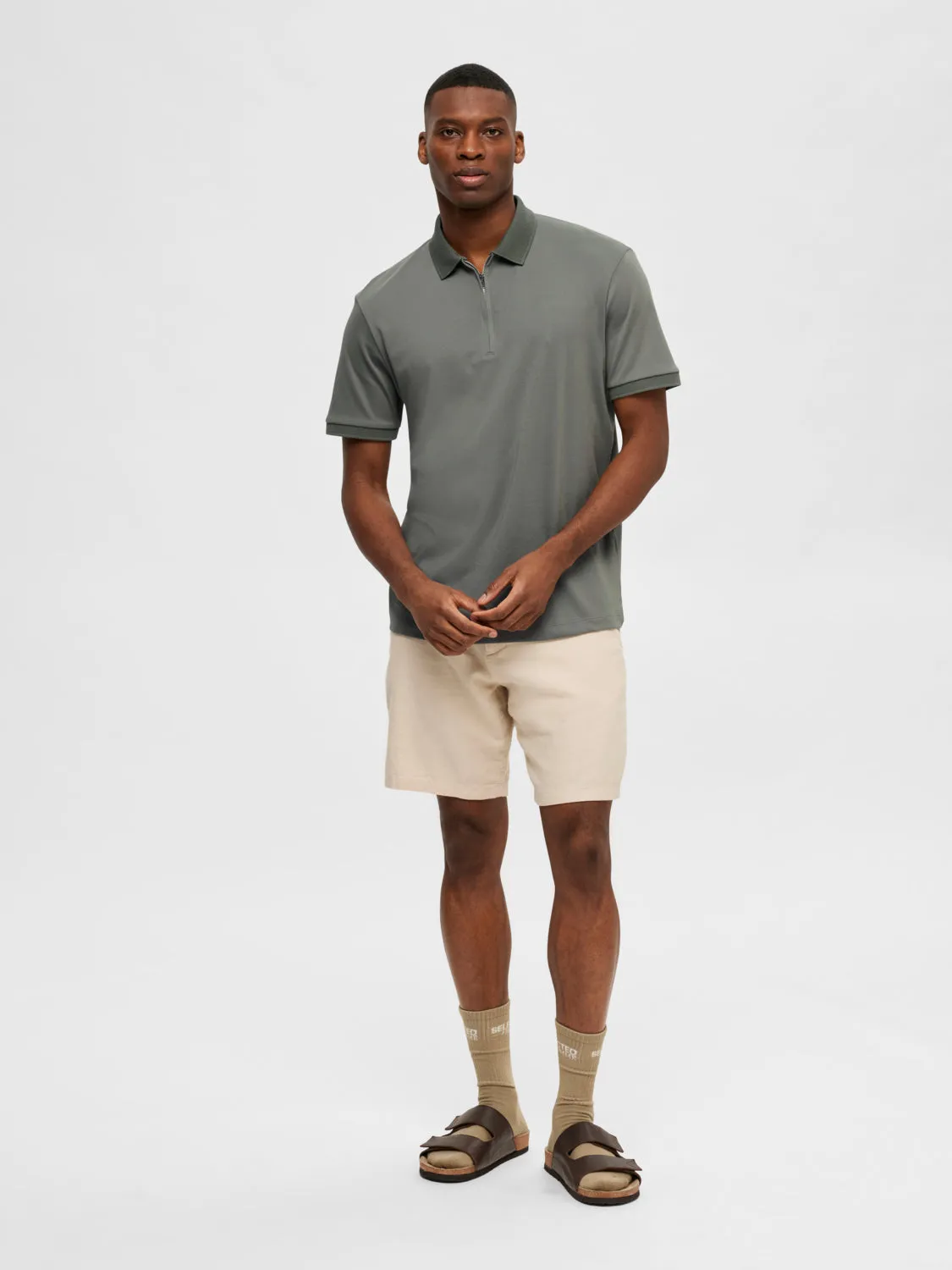 Fave Zip Polo - Agave Green sold by Brando product image thumbnail 3