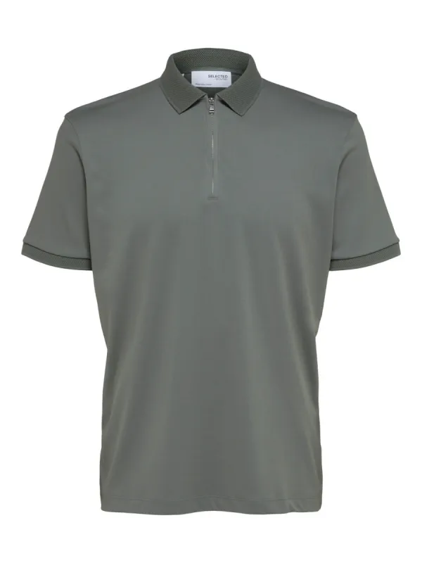 Fave zip polo - agave green sold by Brando