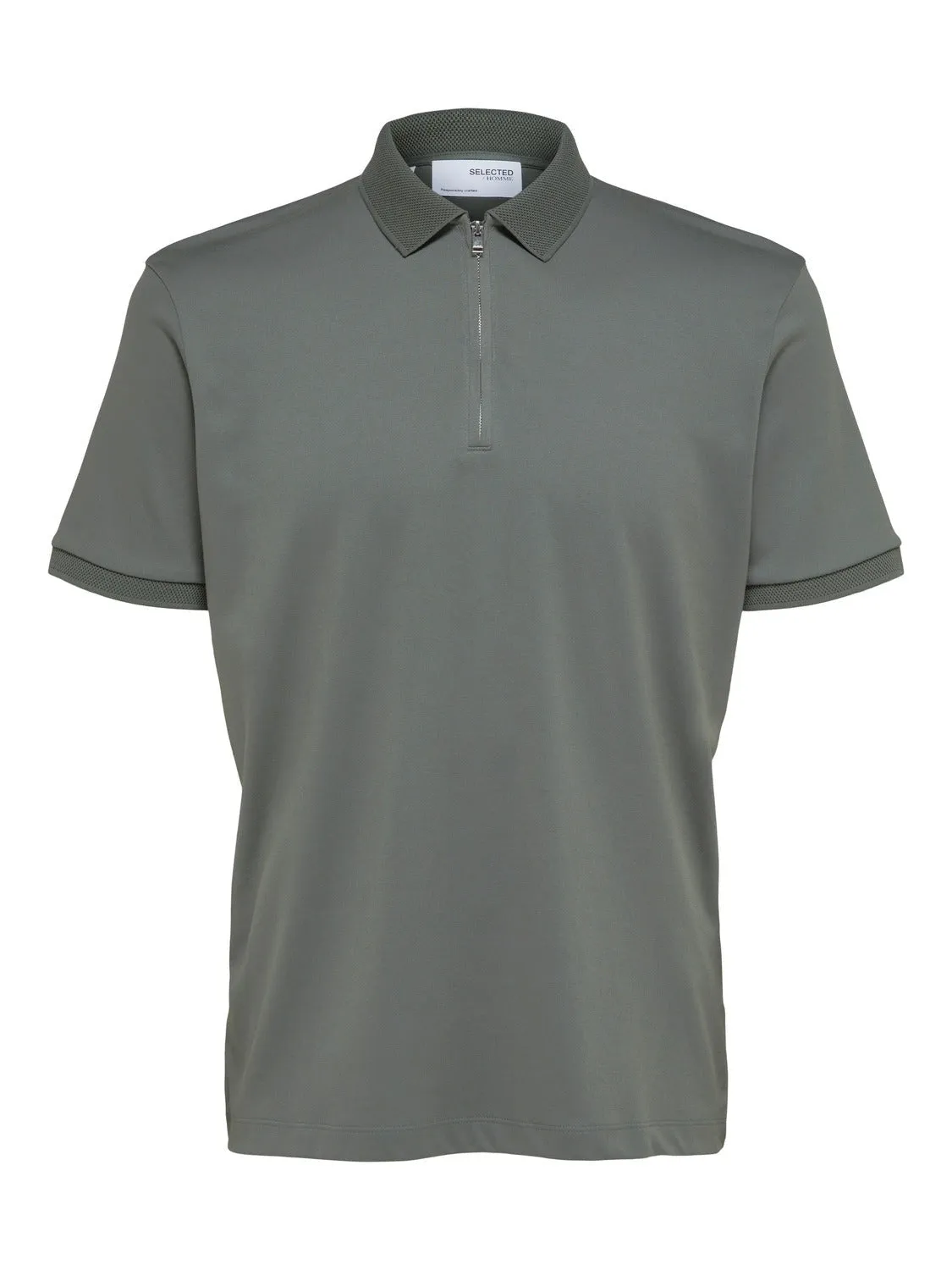 Fave Zip Polo - Agave Green sold by Brando