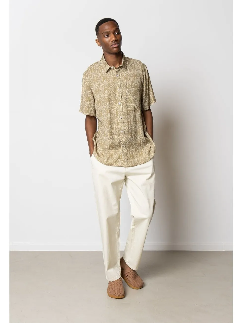 Barcelona Bomull / Lin Bukse - Ecru sold by Brando product image thumbnail 3