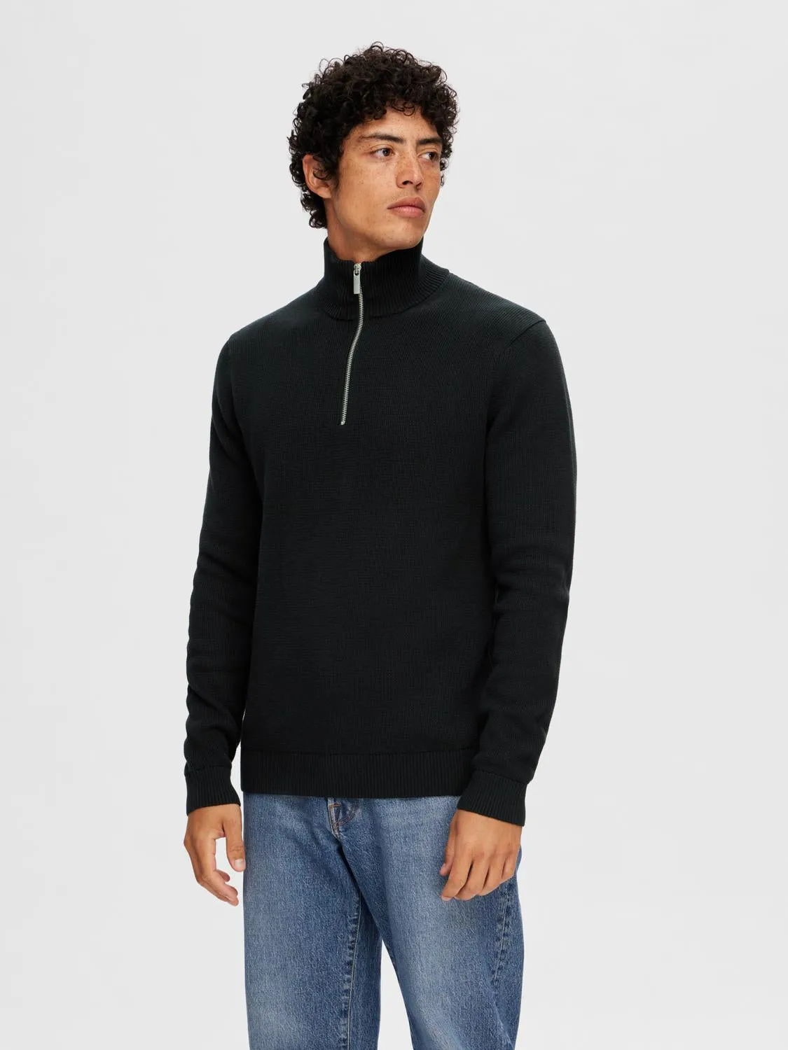 Dane knit half zip - black sold by Brando product image thumbnail 3