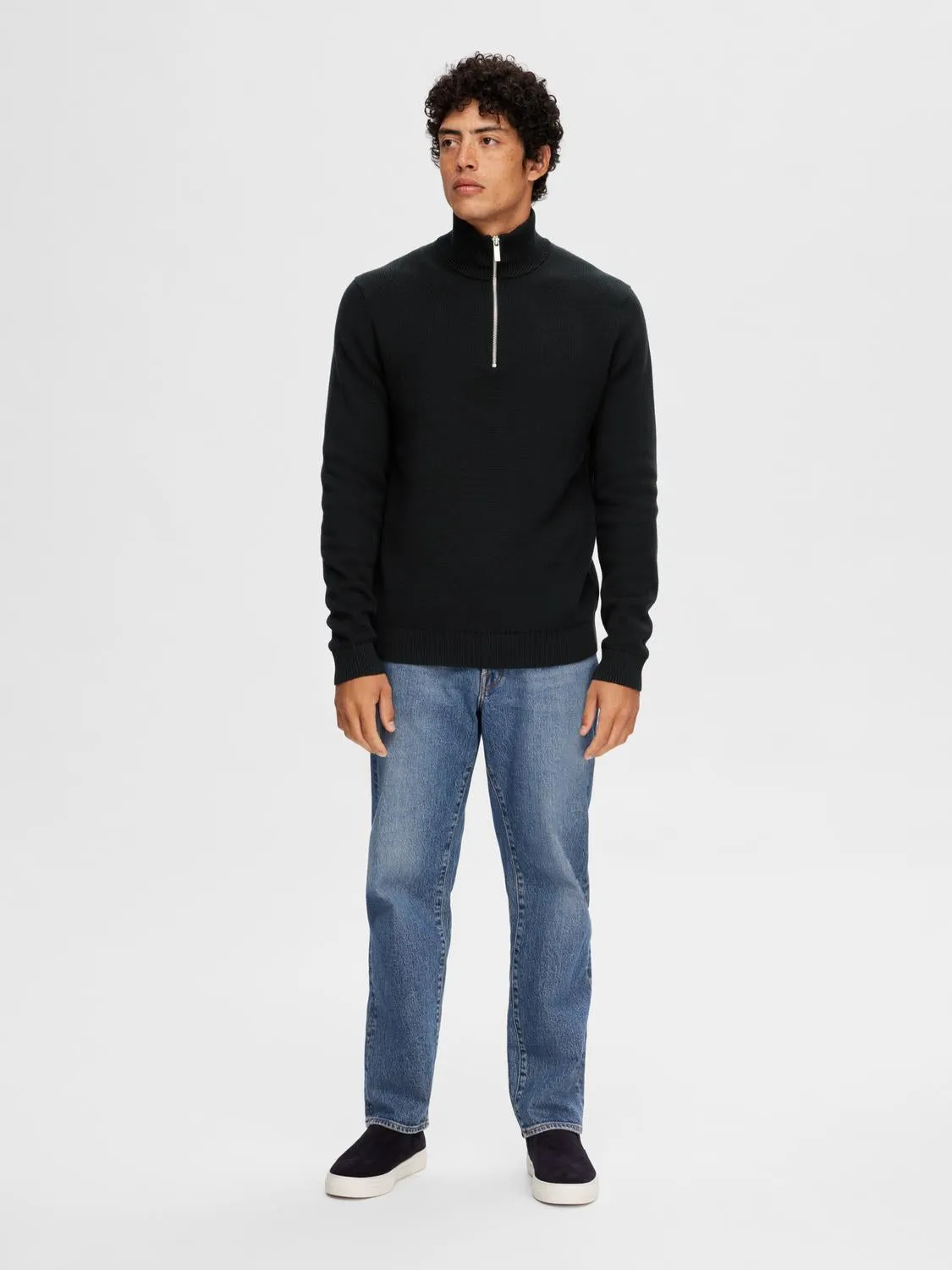 Dane knit half zip - black sold by Brando product image thumbnail 2