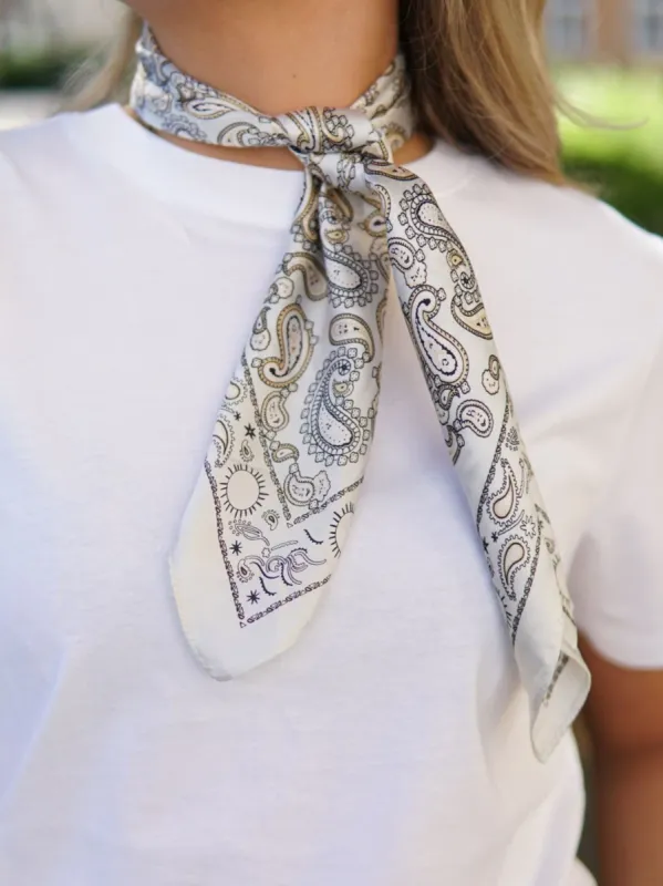 Skjerf Paisley - Hvit sold by Brando