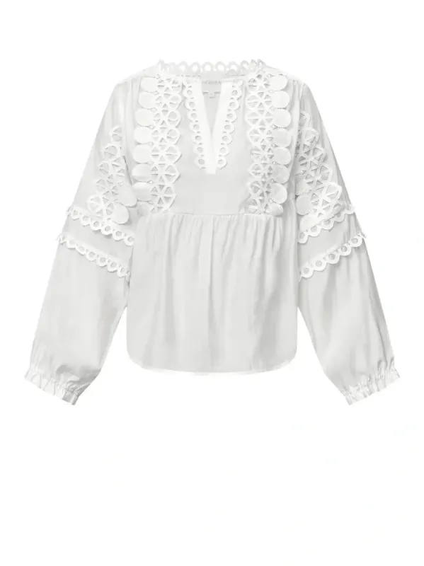 Kaia lace bluse - off white sold by Brando
