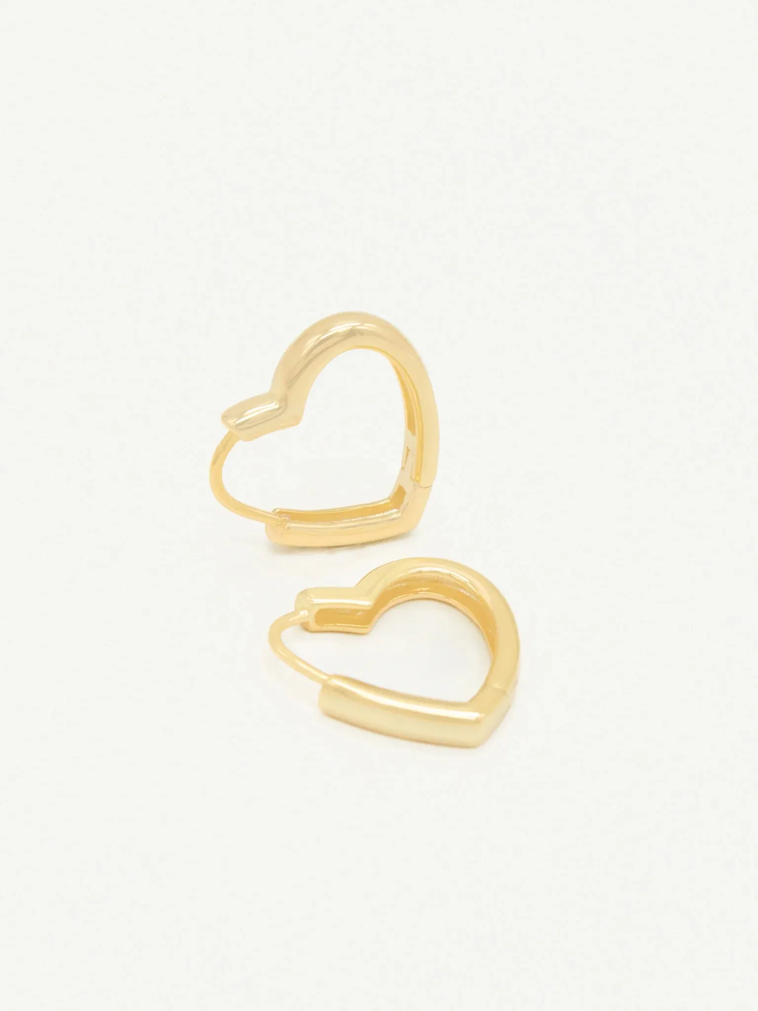 Simple heart øreringer - gold sold by Brando