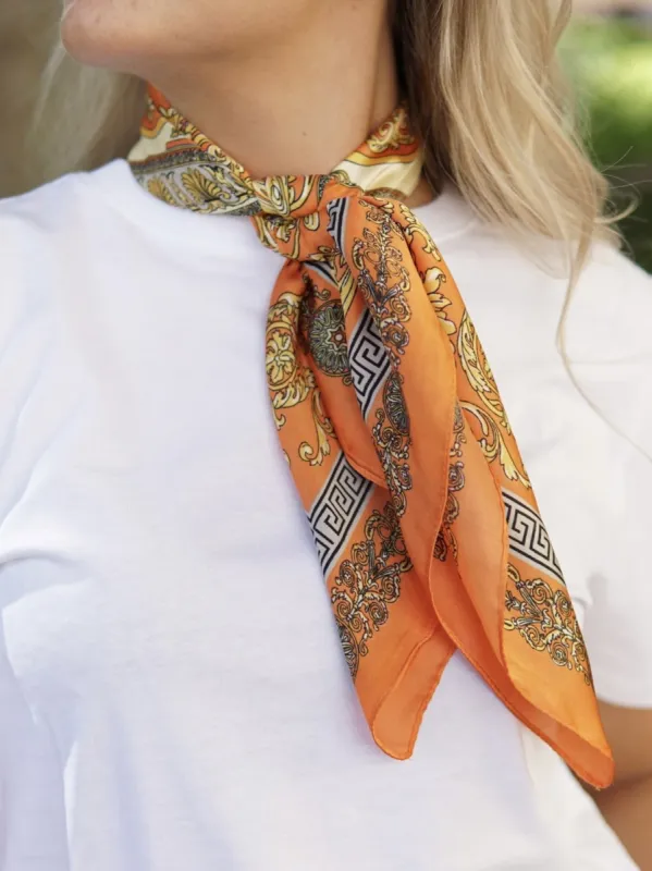 Skjerf Paisley - Oransje og Gull sold by Brando