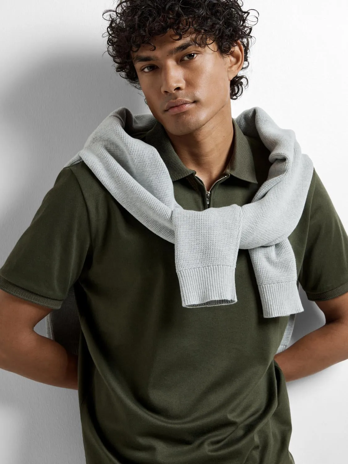 Fave zip polo - forest night sold by Brando product image thumbnail 5