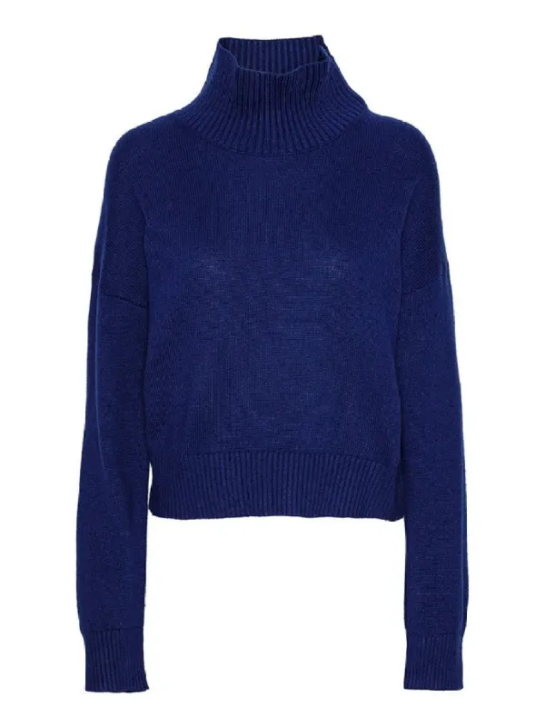 Iris turtleneck knit genser - blå sold by Brando
