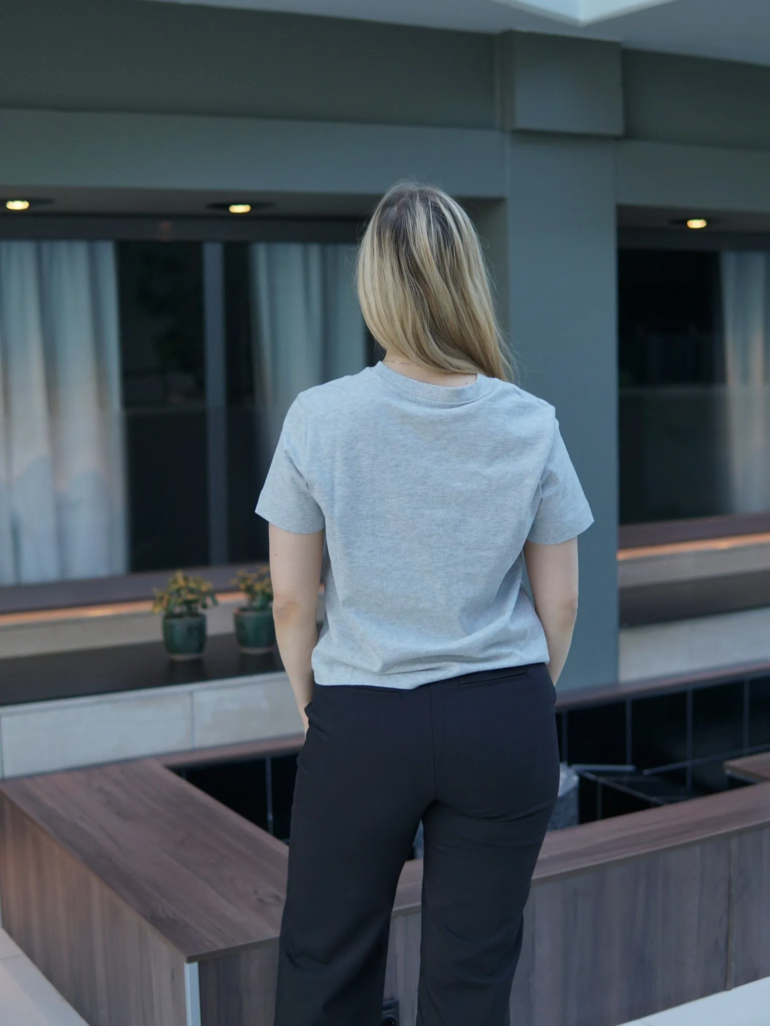 Essential boxy t-skjorte - light grey melange sold by Brando product image thumbnail 3