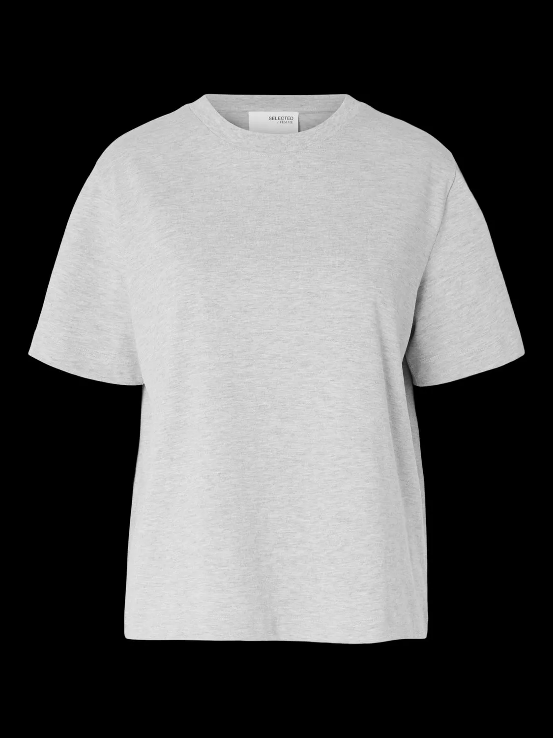 Essential boxy t-skjorte - light grey melange sold by Brando