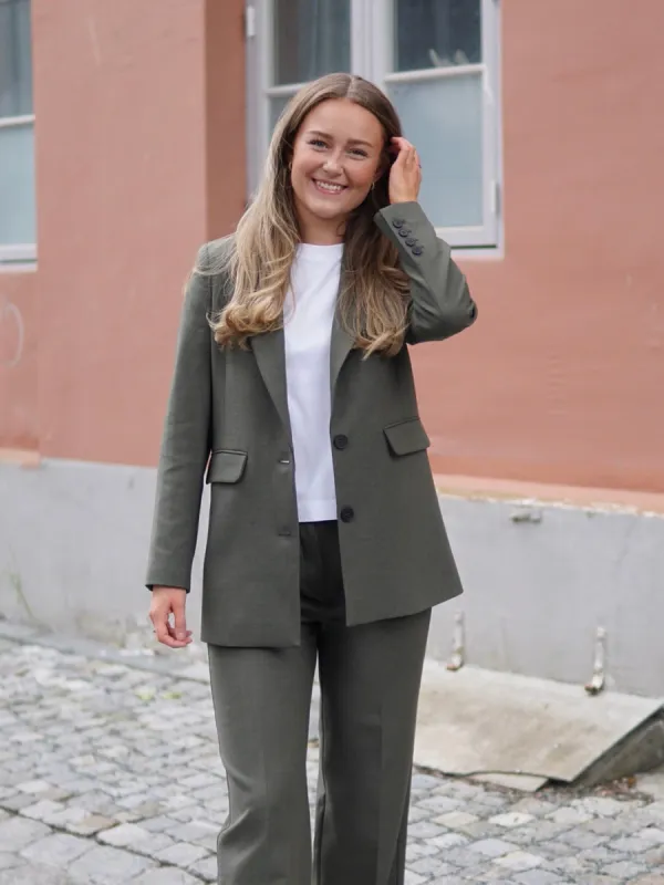 Rita relaxed blazer - kalamata sold by Brando