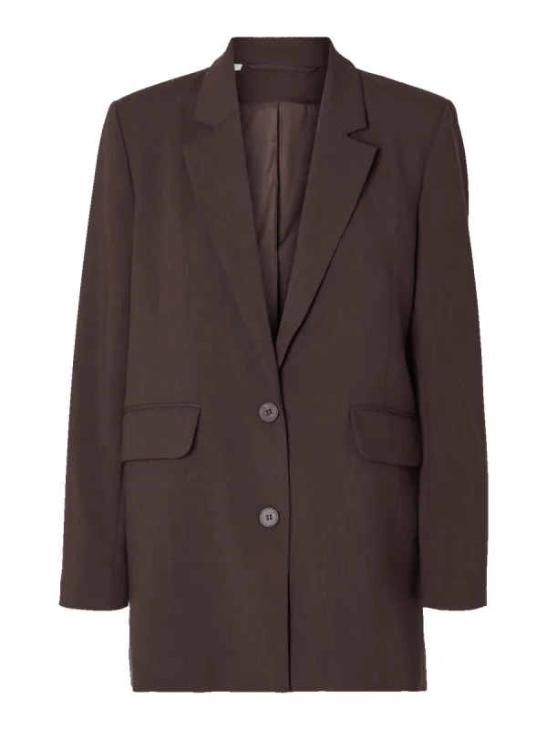 Rita relaxed blazer - coffee bean sold by Brando