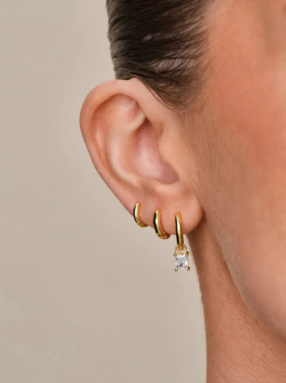 Classic Hoops Small - 18 Karat Forgylt sold by Brando product image thumbnail 3