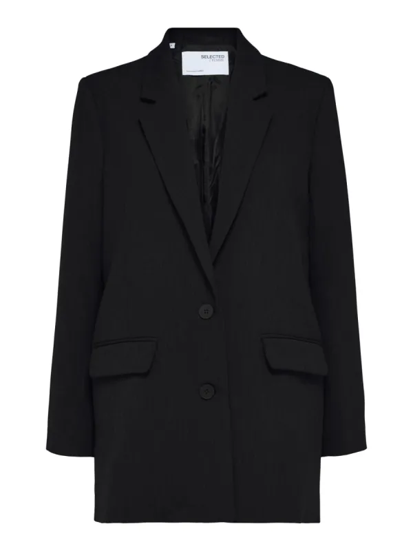 Rita relaxed blazer - black sold by Brando