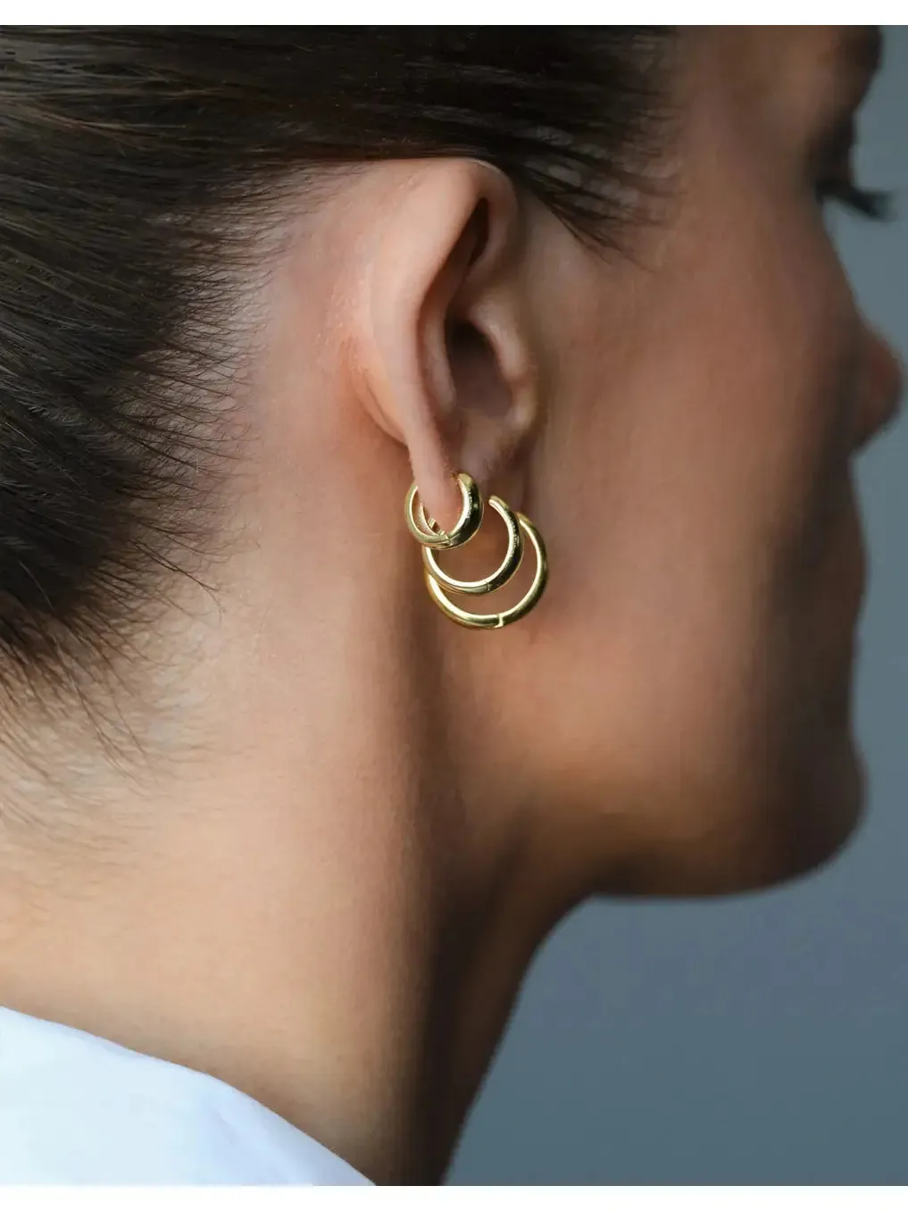 Classic Hoops Small - 18 Karat Forgylt sold by Brando product image thumbnail 2