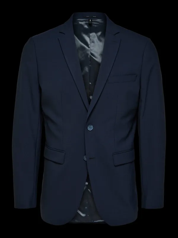 Slim elon blazer - navy blazer sold by Brando