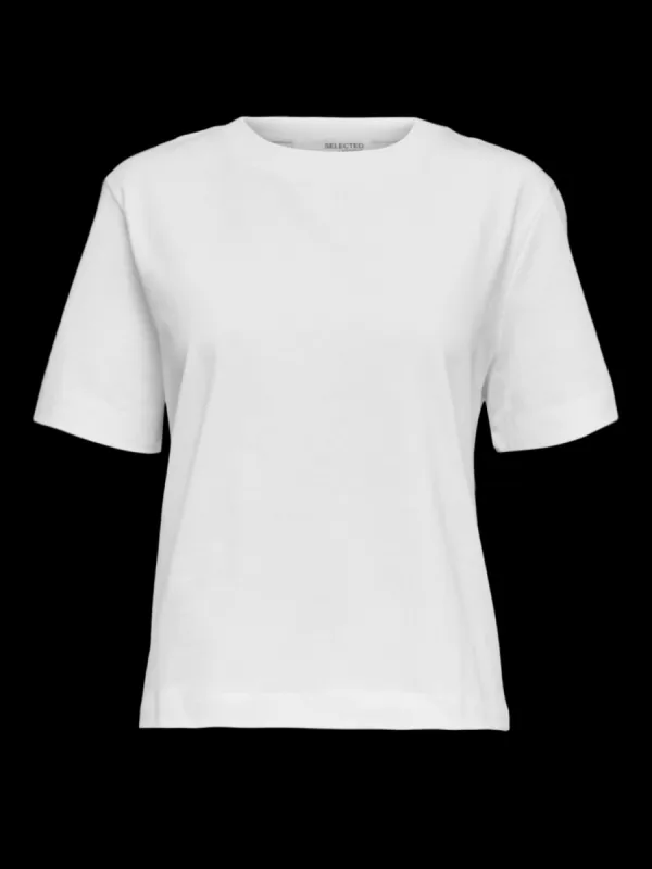 Essential boxy t-skjorte - bright white sold by Brando