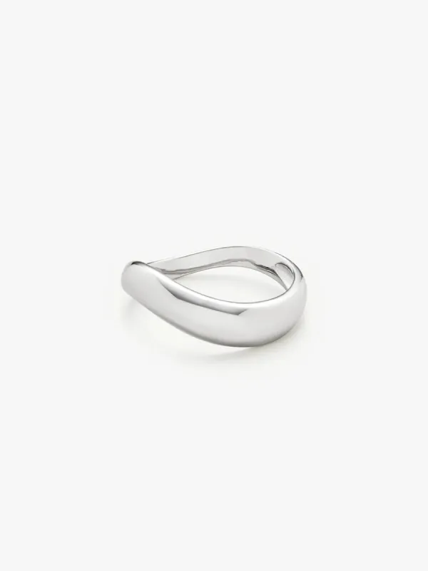 Wave Ring 54 - 18 Karat Forgylt Sterling Sølv sold by Brando