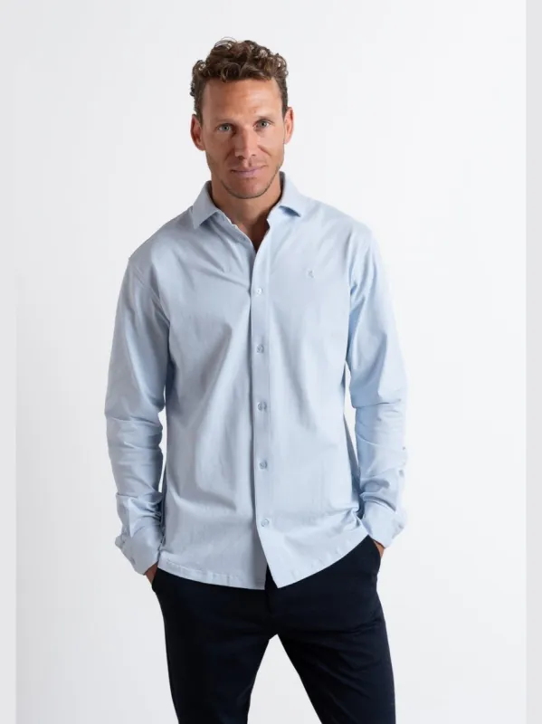 Clean formal stretch skjorte - light blue sold by Brando