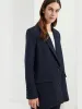 Rita relaxed blazer - dark sapphire sold by Brando