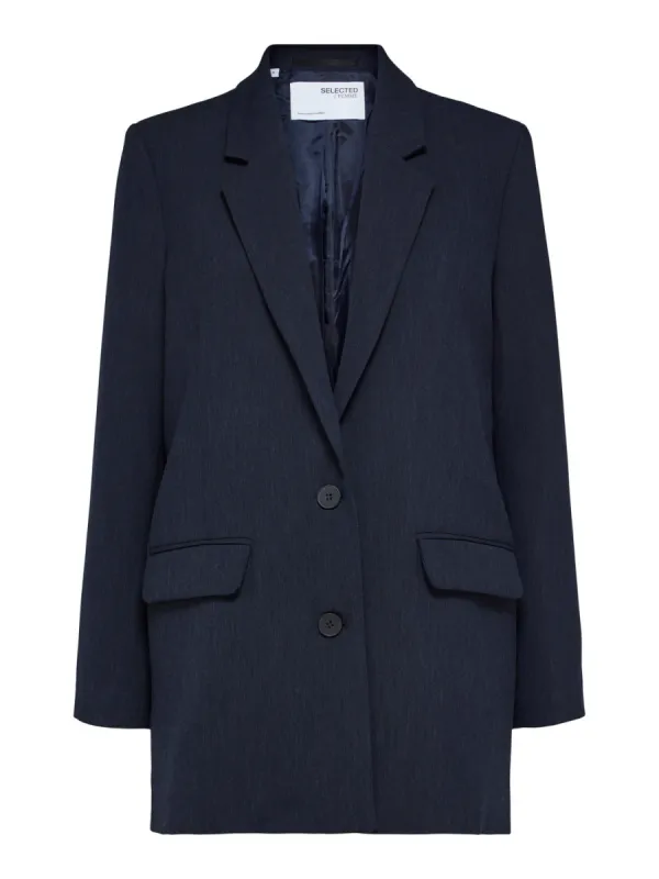 Rita relaxed blazer - dark sapphire sold by Brando