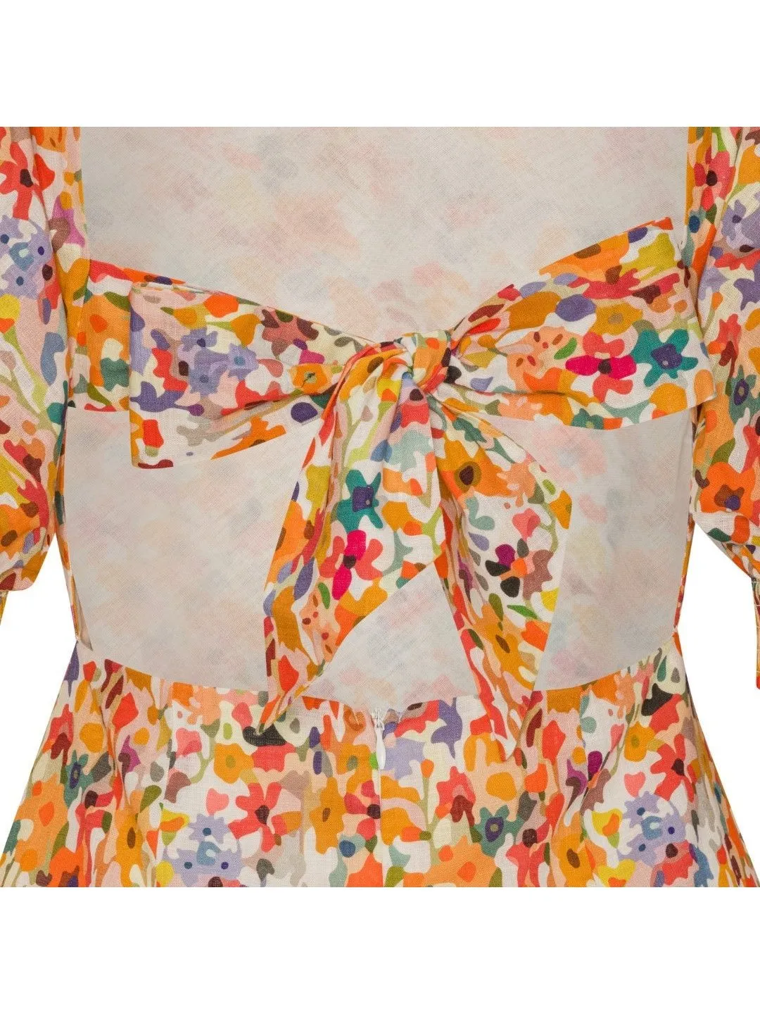 Marie kjole - orange floral print sold by Brando product image thumbnail 3