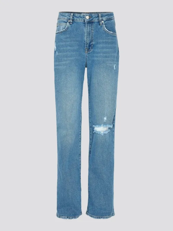 Mia Earth Bukse Mid Blue Alaska - 51 Denim blue sold by Brando