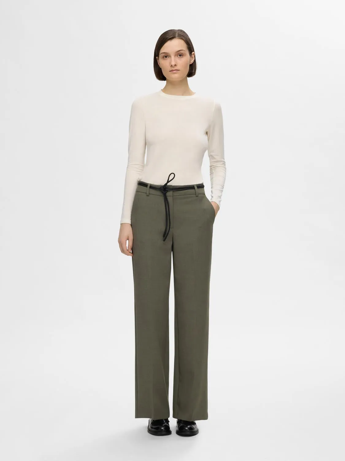 Rita wide bukse - kalamata sold by Brando product image thumbnail 2